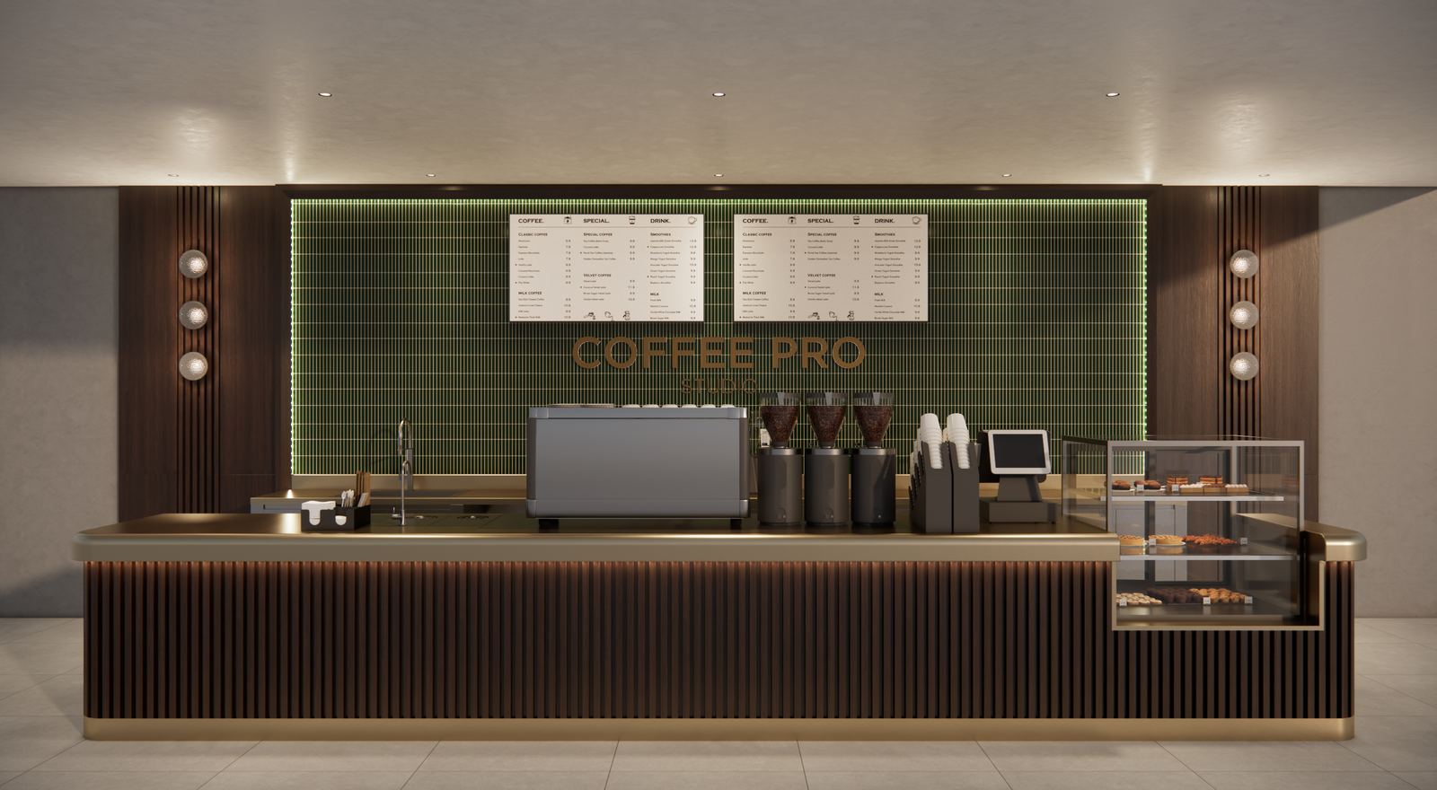 Artisan scale café interior